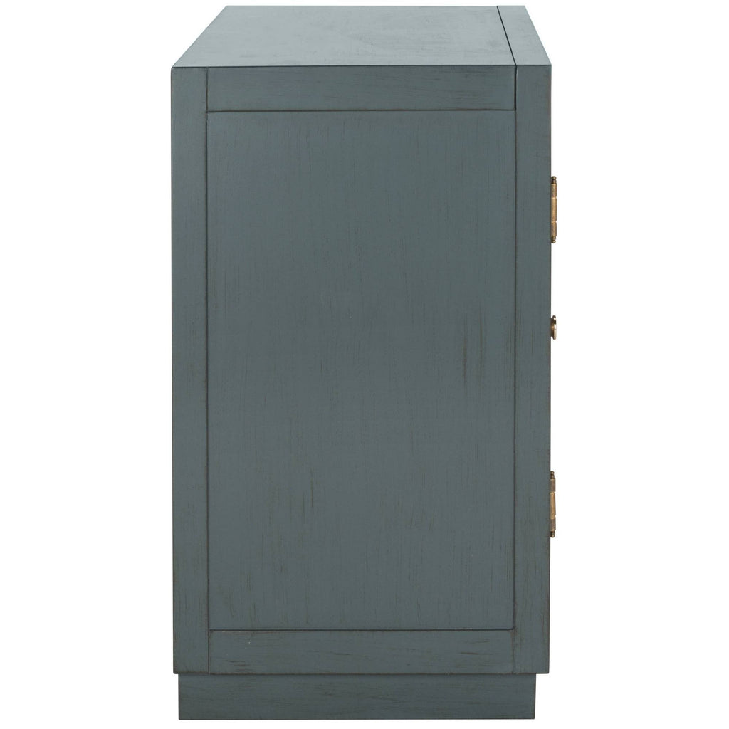 2 Door Steel Teal Gold Chest L927
