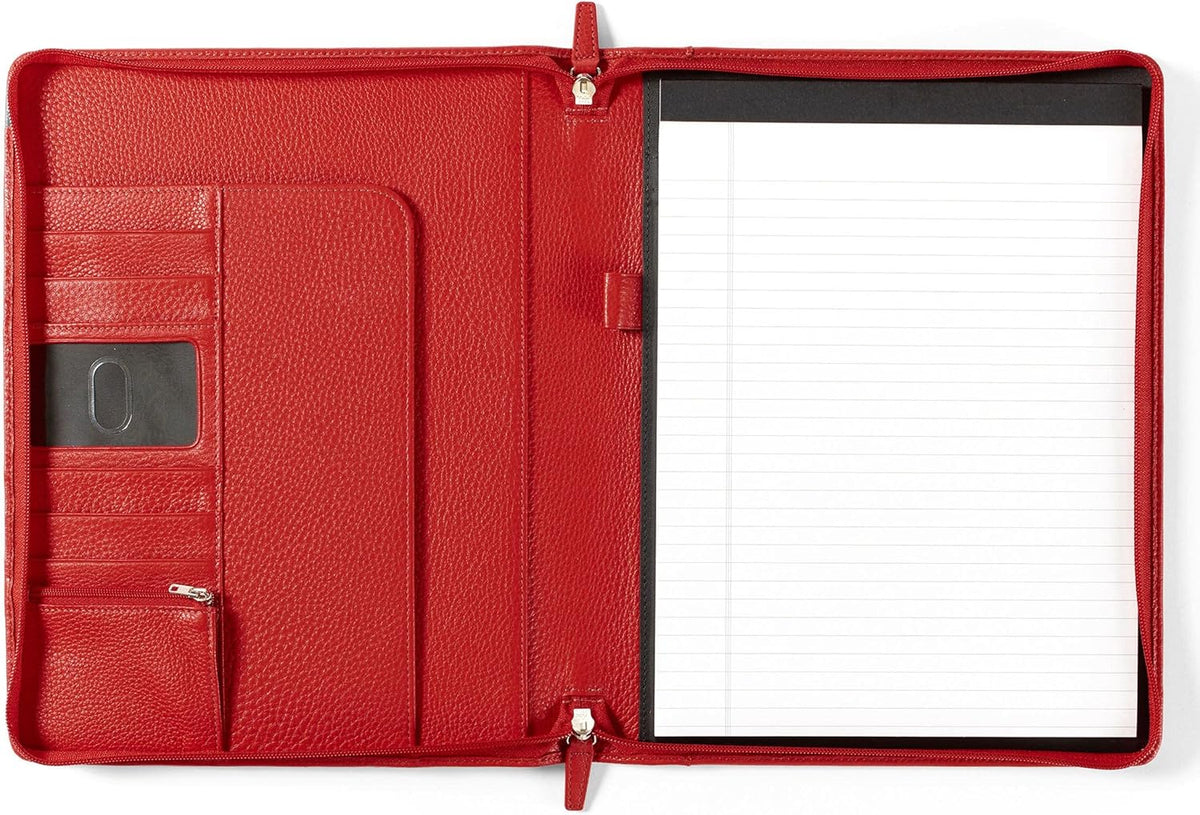 Cognac Zippered Padfolio G3036