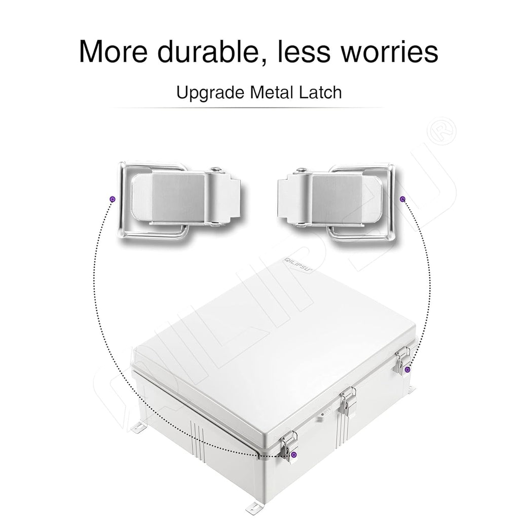 Junction Box with Mounting Plate, IP67 Waterproof ABS Plastic Grey I4991