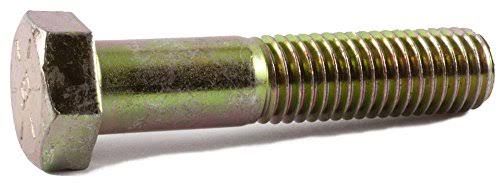 1/4-28 x 5 Grade 8 Hex Cap Screw Yellow Zinc Plated E579