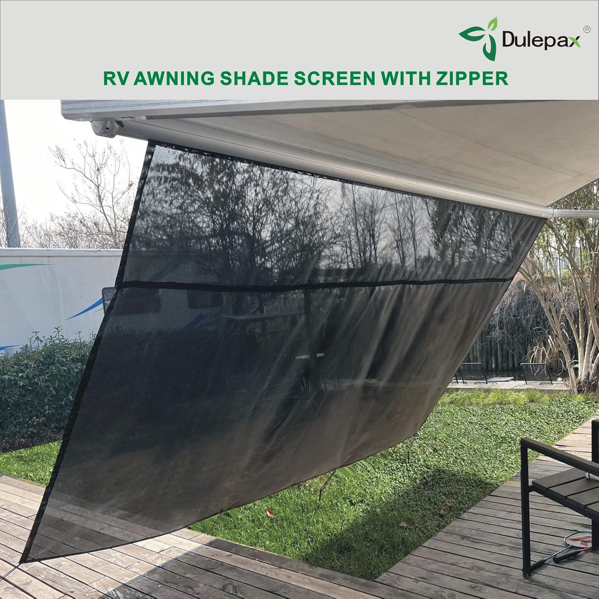 RV Awning Shade Screen with Zipper 8'X16'3'' X2542