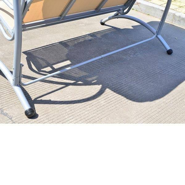 Sand Color 3 Person Outdoor Canopy Swing N3425