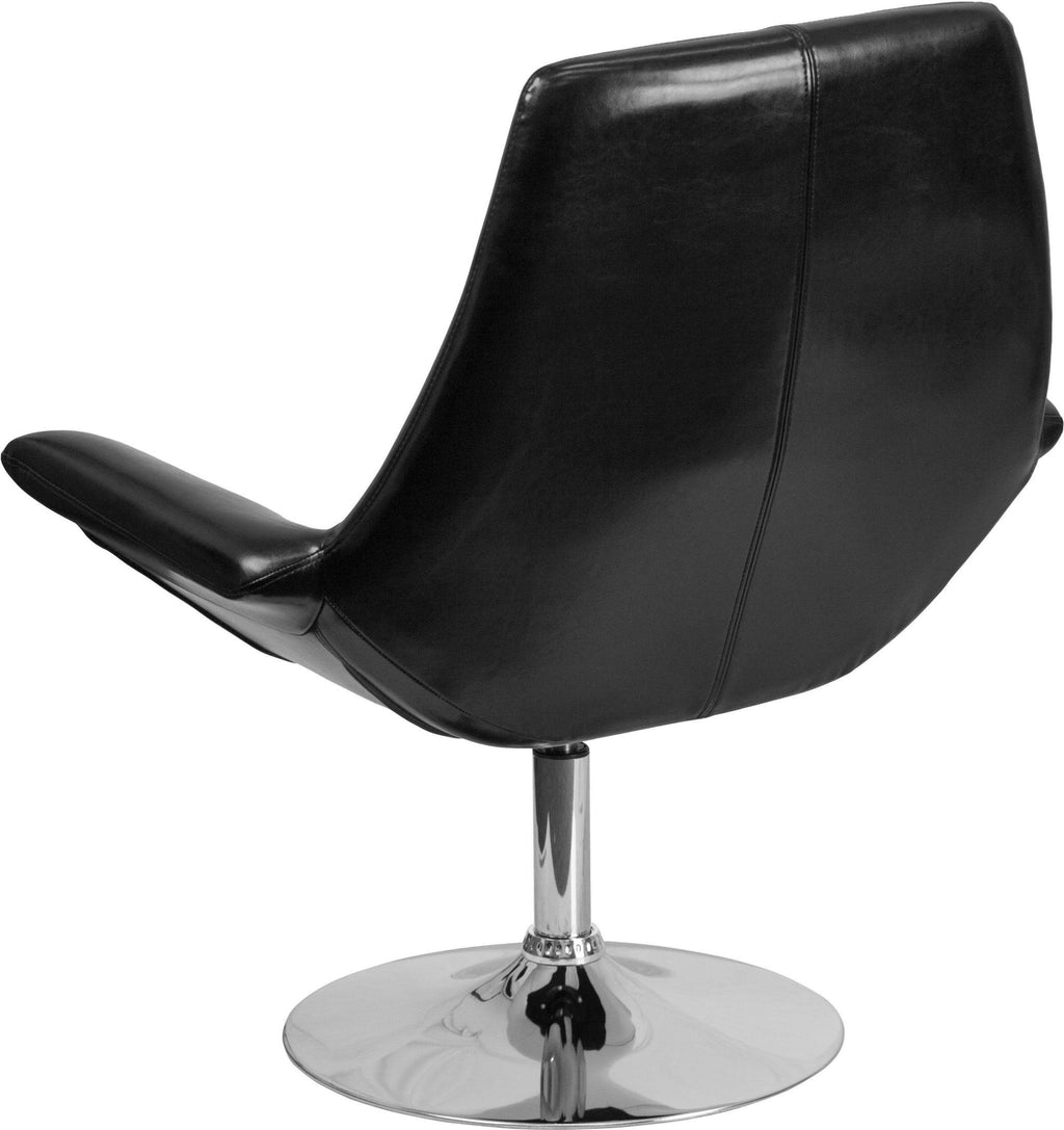 Black Leather Reception Chair T39978