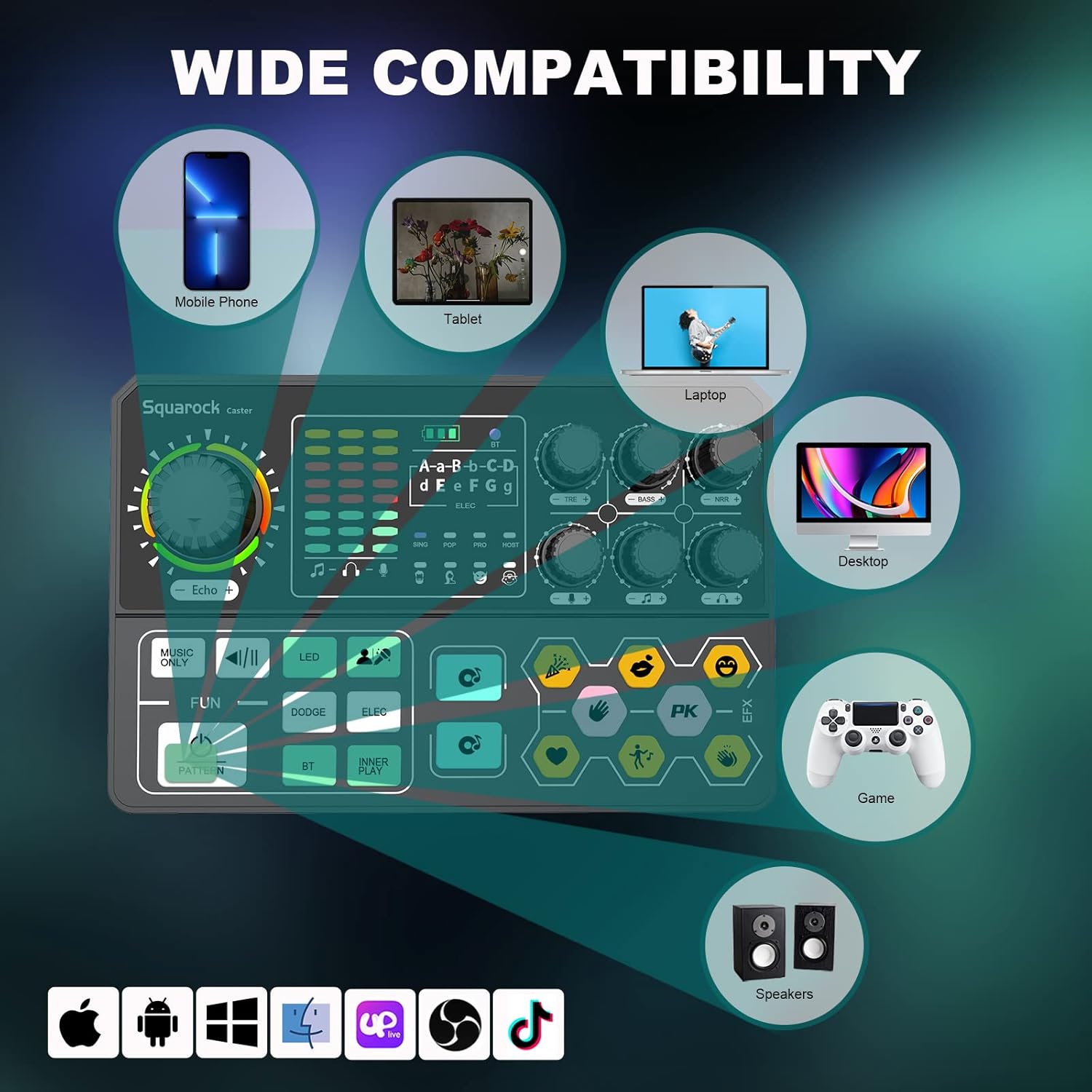 Podcast Equipment Bundle Audio Interface with DJ Mixer D320