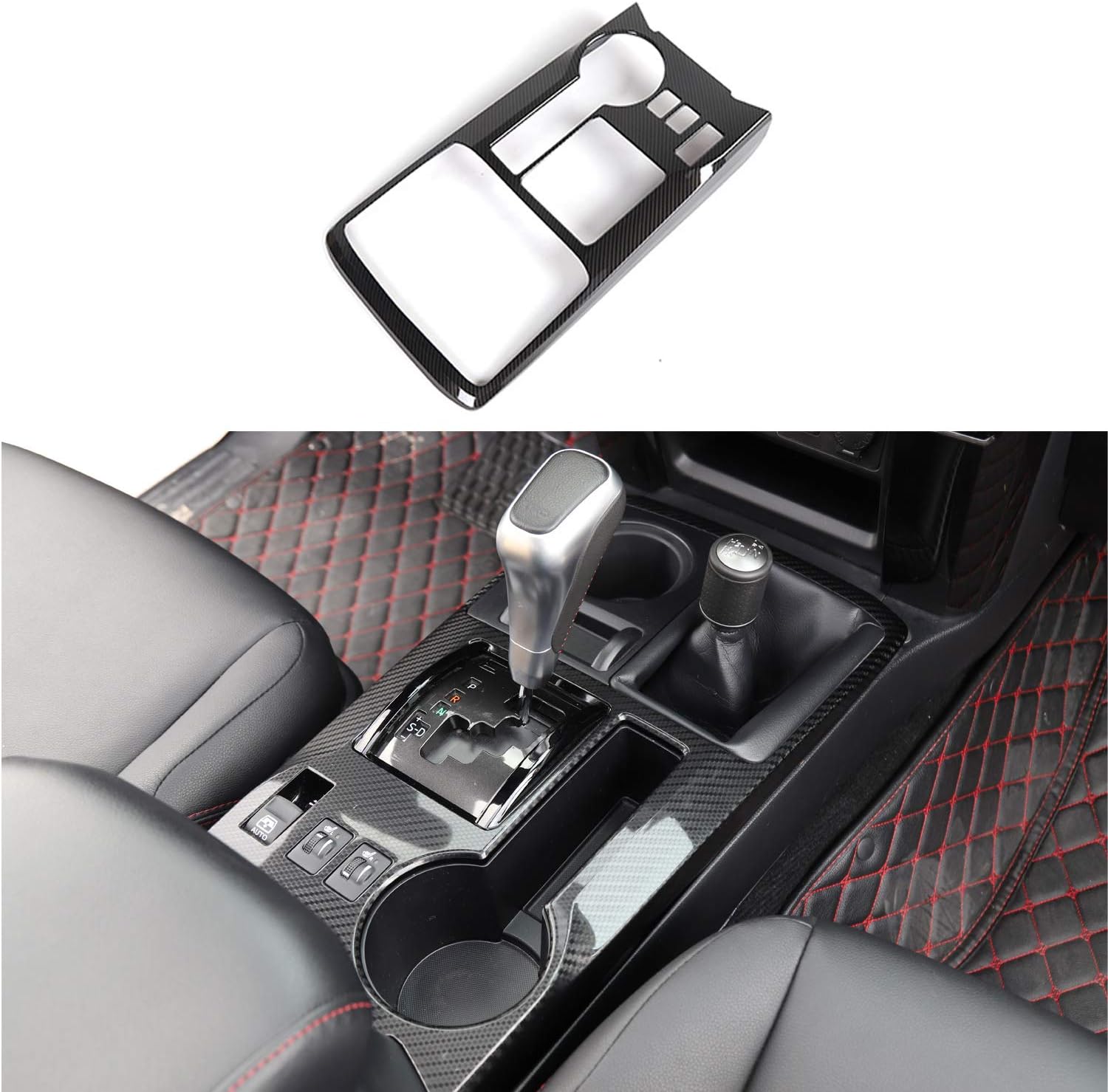 Carbon Fiber Grain Gear Shift Trim for Toyota 4runner SUV 2010-2019 E2834