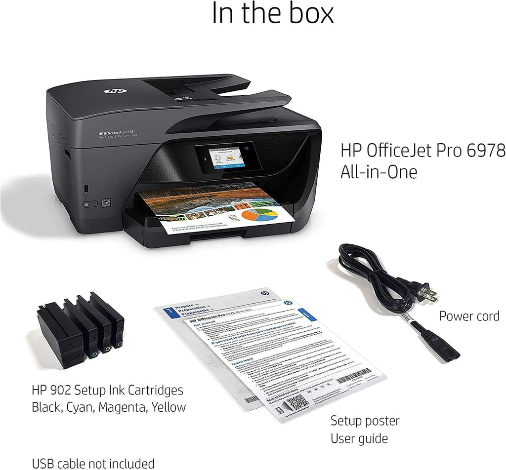 Color Inkjet All-in-One Wireless Printer with USB Printer Cable G39836