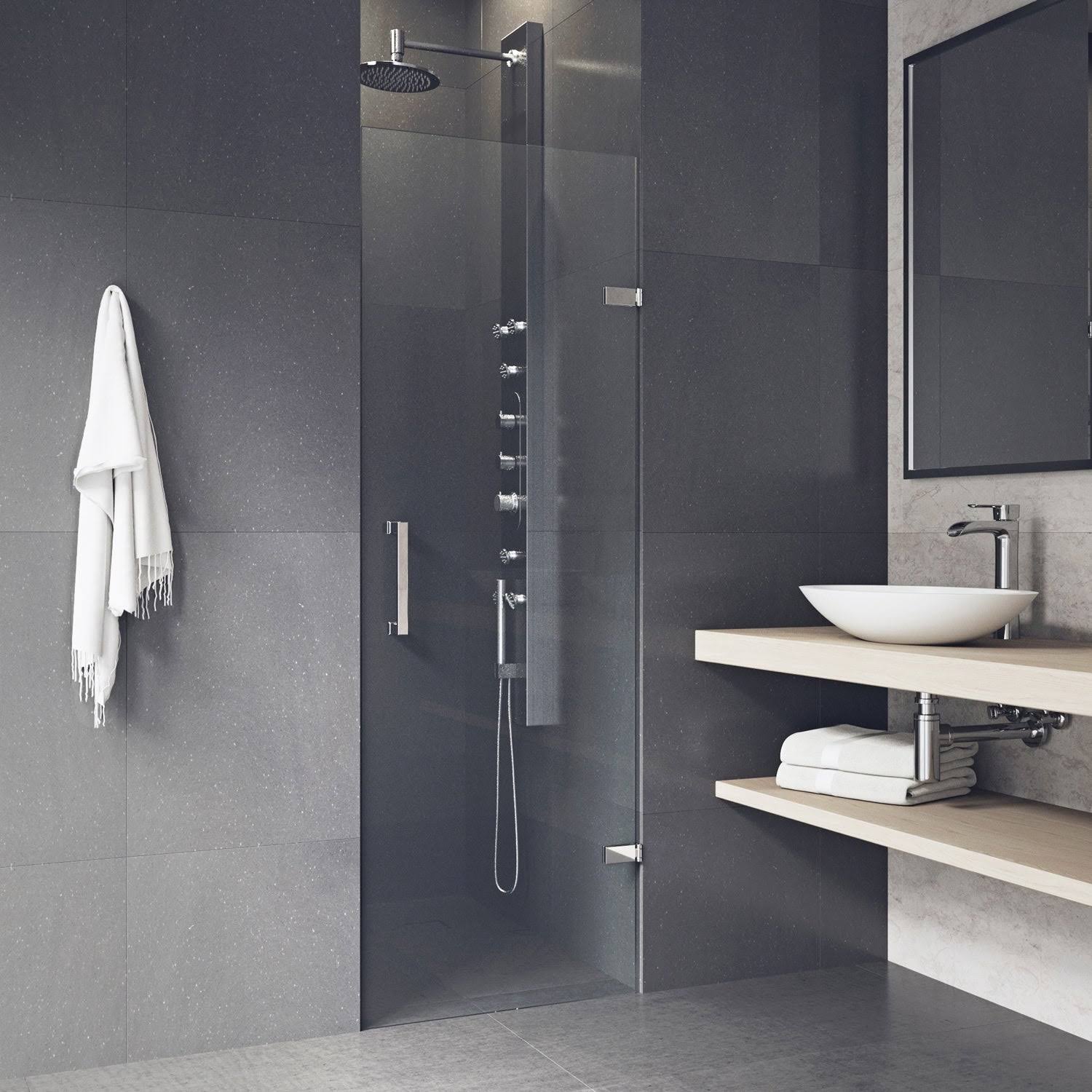 24-Inch Adjustable Frameless Shower Door G45857