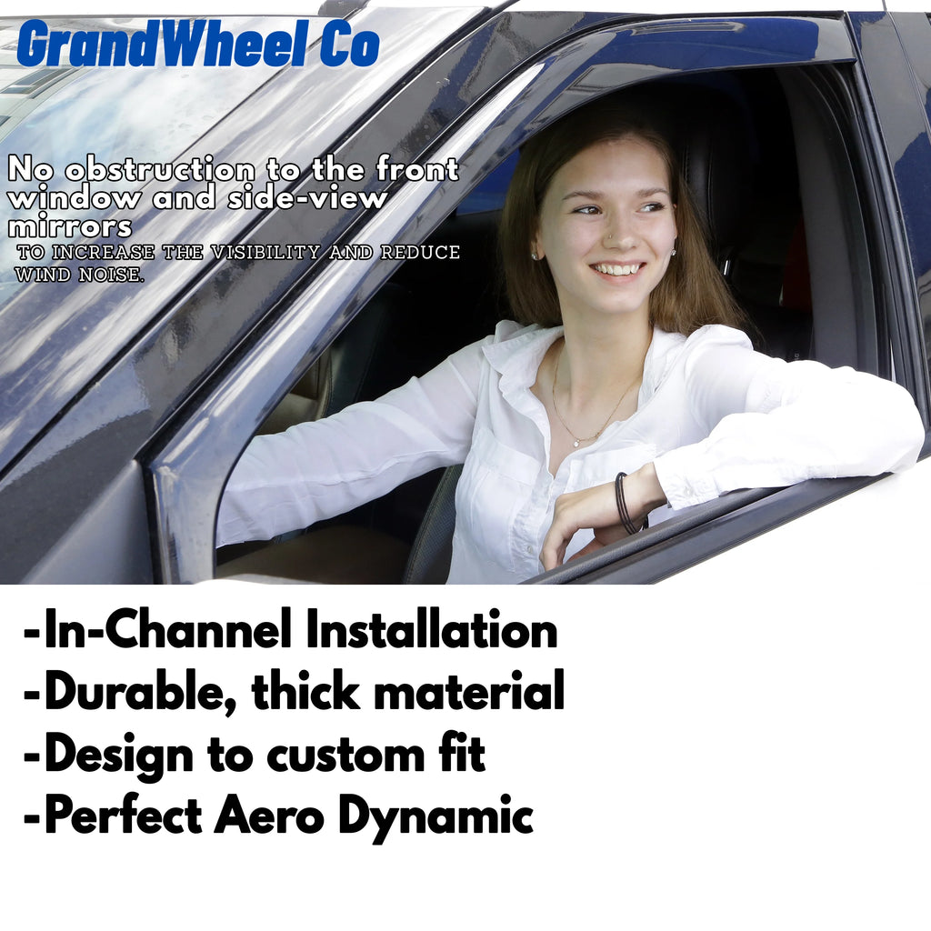 Smoke Tinted In-channel Side Window Vent Visor Deflectors Rain Guards 2pcs M6254