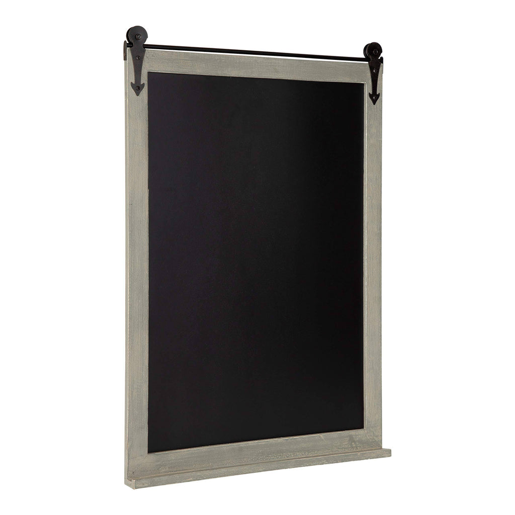 Gray Barn Door Wood-Framed Chalkboard X644