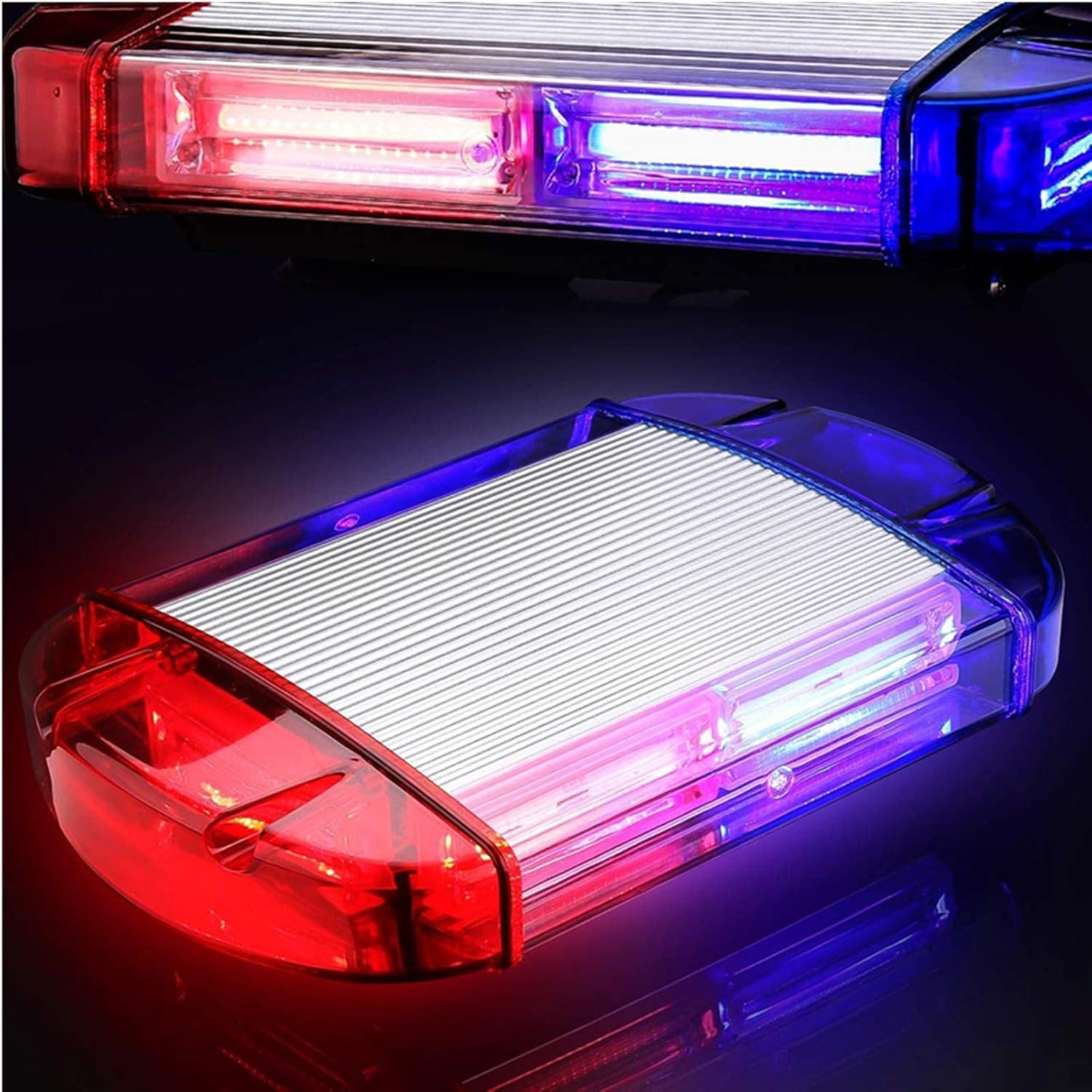 126 LED Strobe Warning Lights Bar 12V Red Blue Emergency Light, Pack of 2 F659