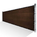 Brown Privacy Fence Screen HDPE Mesh Screen with Reinforced Grommets G438702