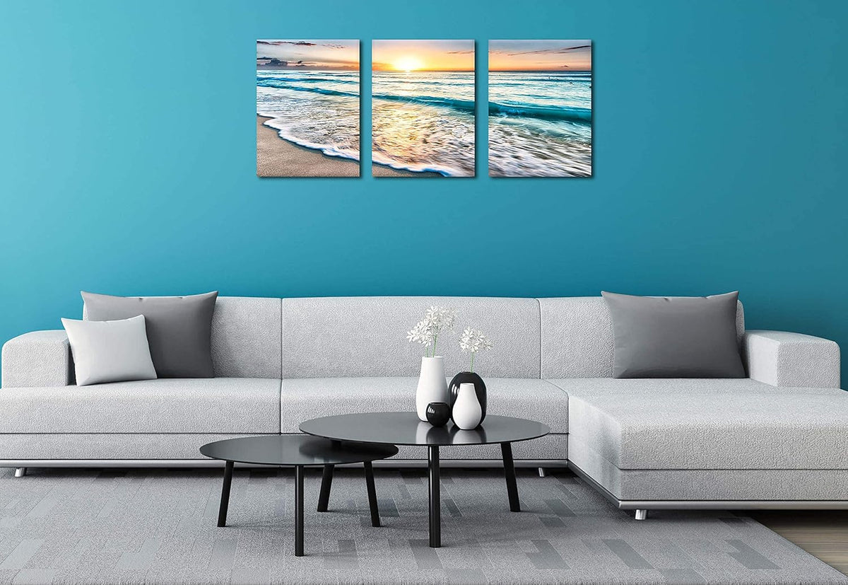 Framed Canvas Wall-Art Oil Painting 12x16inchx3pcs U24177