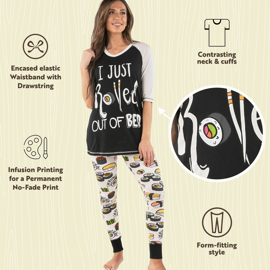 Sushi Print Pajama Leggings and Tall Tee Set Z28361