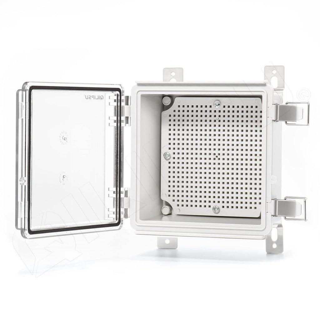 Junction Box with Mounting Plate, IP67 Waterproof ABS Plastic Grey I4991