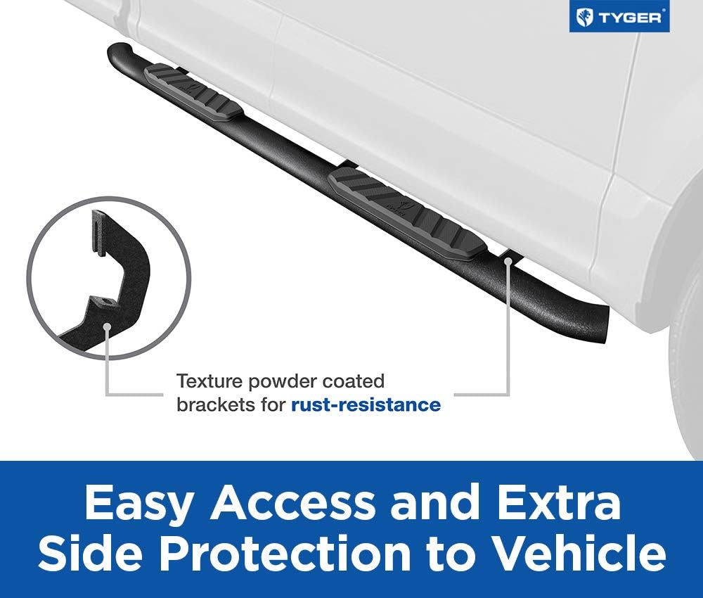 Textured Black Side Step Nerf Bars U286
