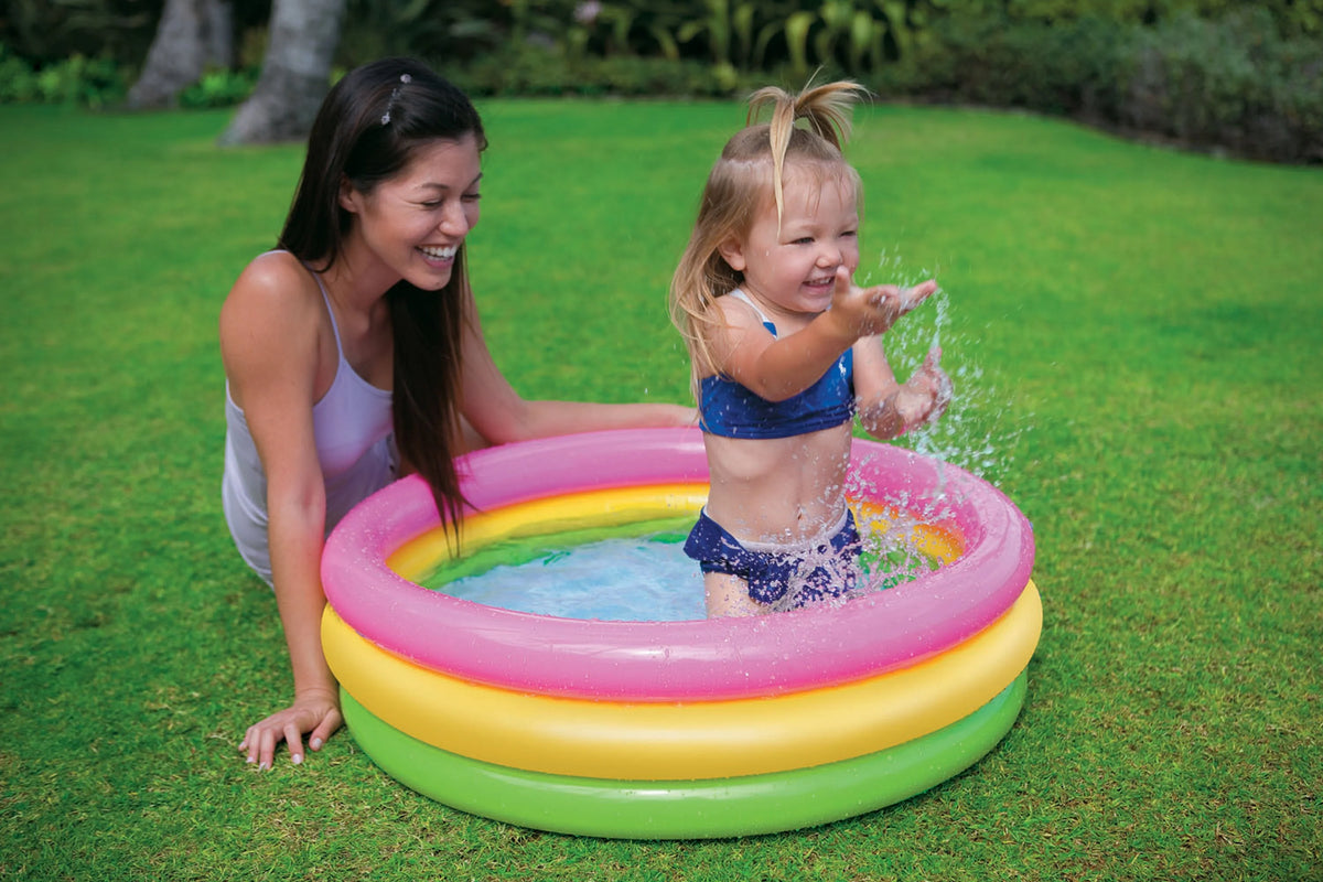 Sunset Glow Soft Inflatable Baby/Kids Swimming Pool (8 Pack) R158