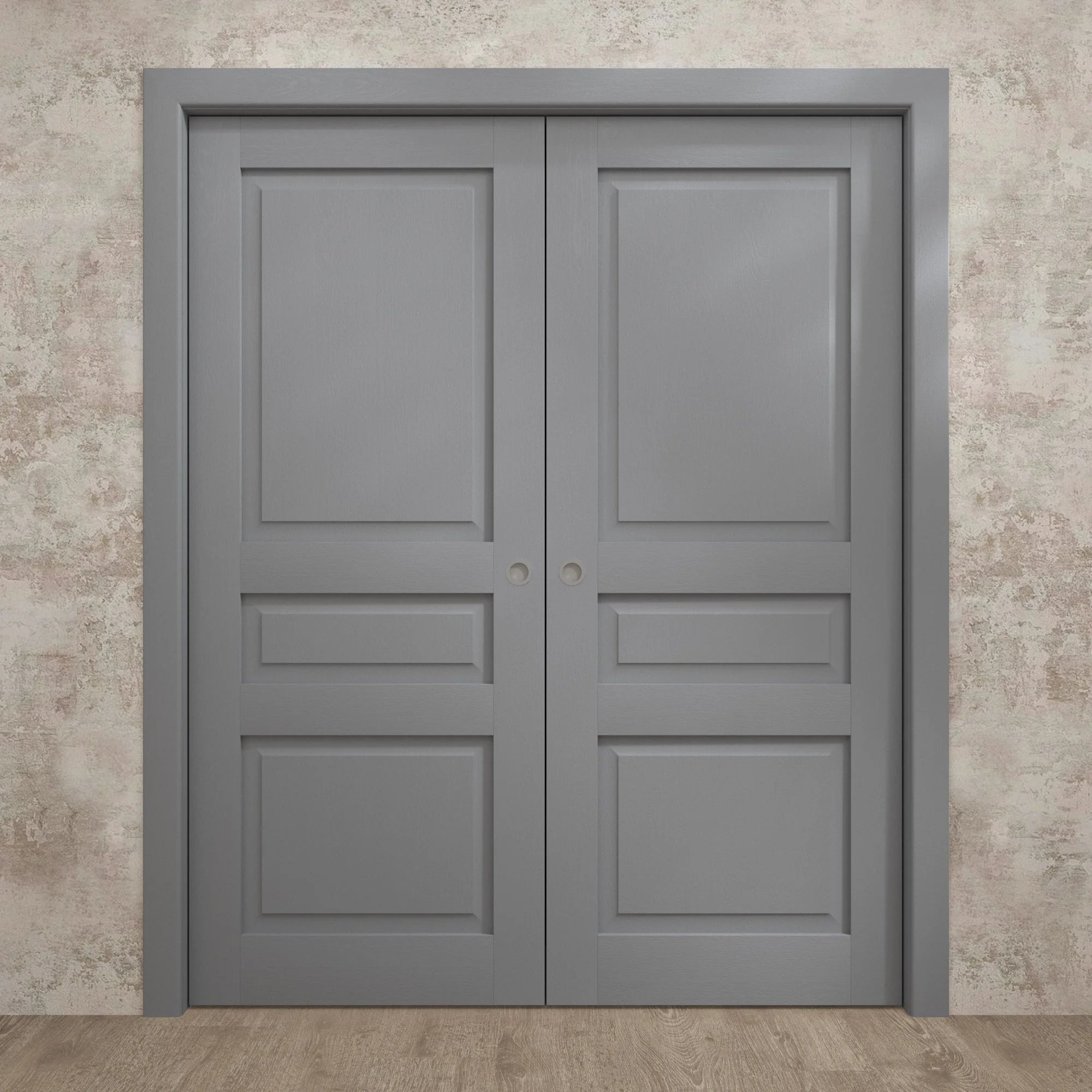 Sliding French Double Pocket Doors 36 x 80 inches Solid Wood Interior Doors J14143