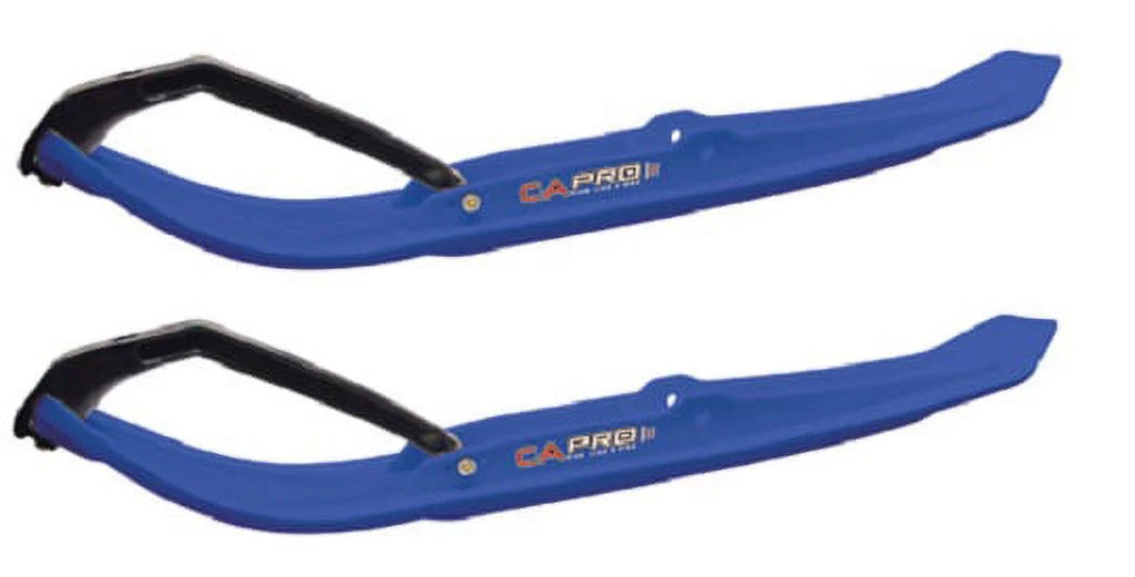 Blue MTX Snowmobile Skis with 6" Shaper Bars Complete Kit E345