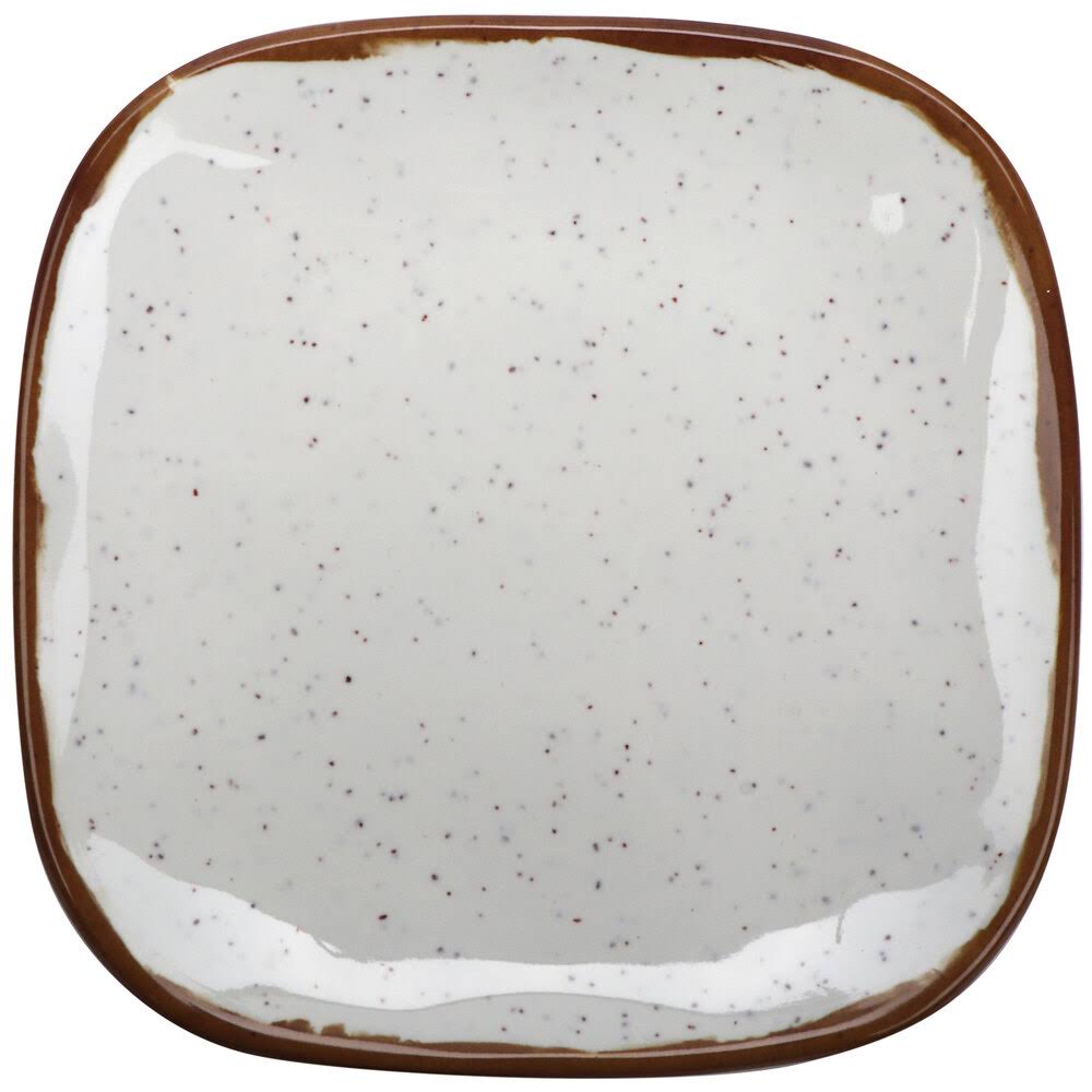 Rustic Mill 6x22 Glazed Irregular Square Melamine Coupe Plate - 24/Case P148