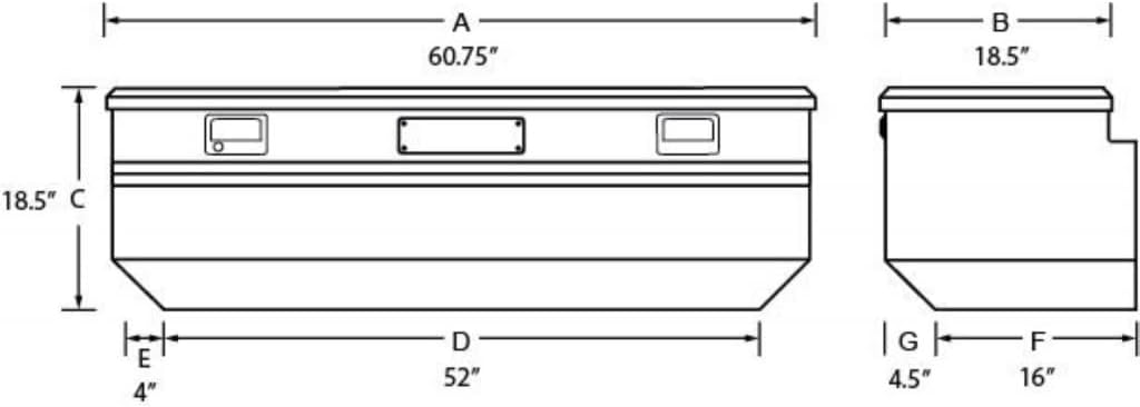 Flush Mount Box Universal Aluminum Brite X379753