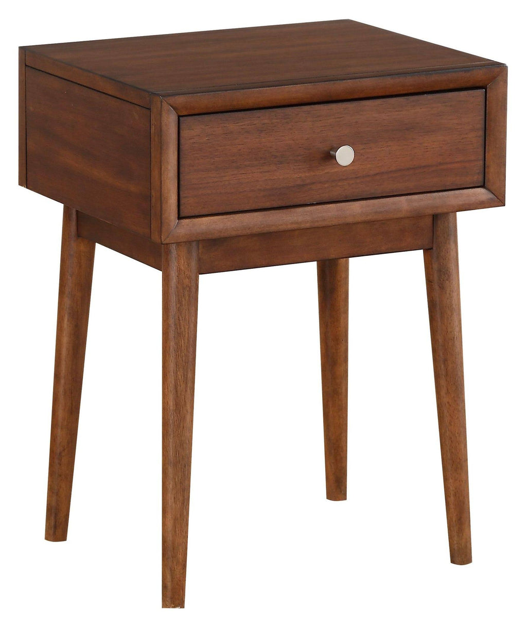 Brown Wood 1 Drawer End Table Q7468