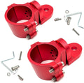 2 pcs Adjustable UTV Flag Mount Whip Light Bar Bracket for 1.75 to 1.85 Roll Bar (red) L990440