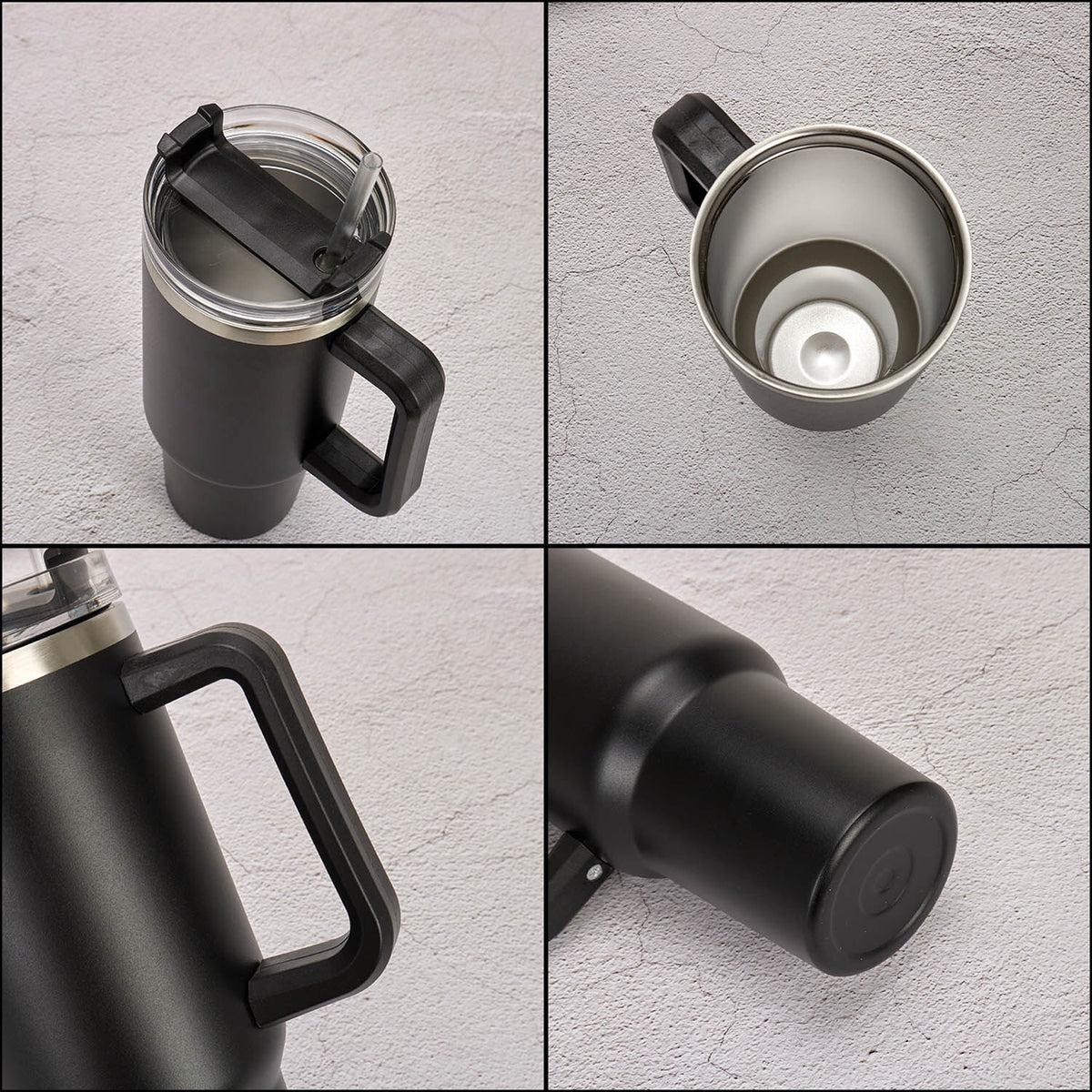 40 oz Stainless Steel Vacuum Insulated Tumbler with Handle and Straw Lid S515738