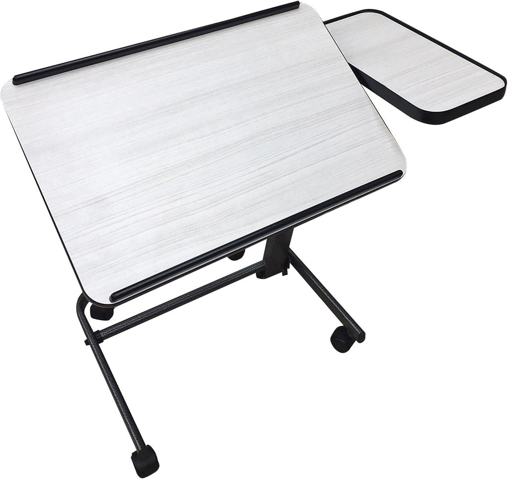 Overbed/Laptop Table with Casters, Split Top, Folds for Storage O544
