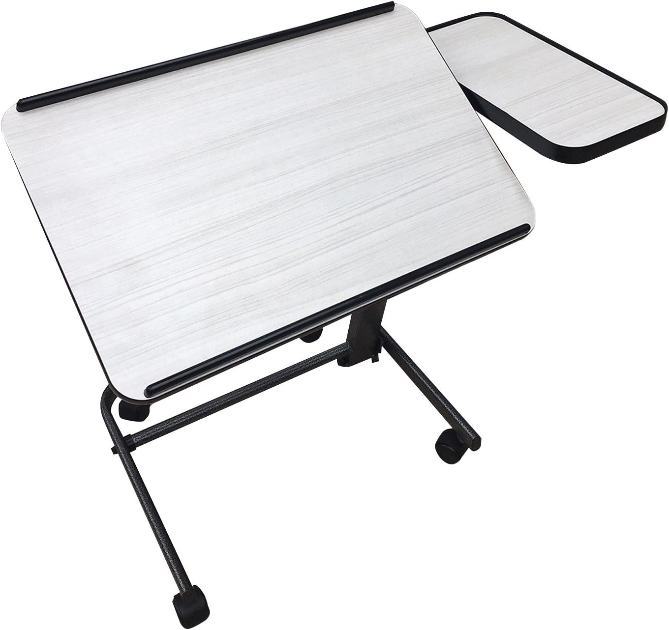 Overbed/Laptop Table with Casters, Split Top, Folds for Storage O544