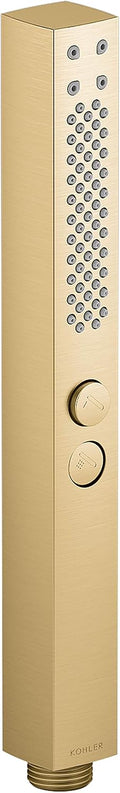 Brushed Moderne Brass Square Handshower O4510