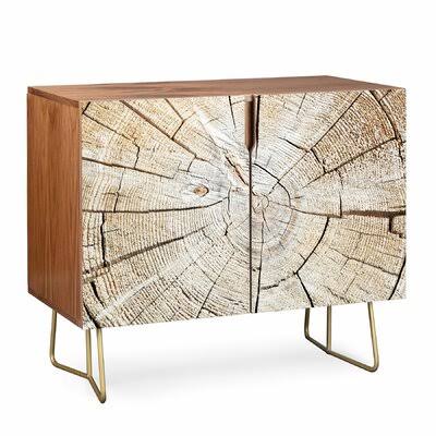 Walnut/Brown/Gray 2 Door Accent Cabinet S579