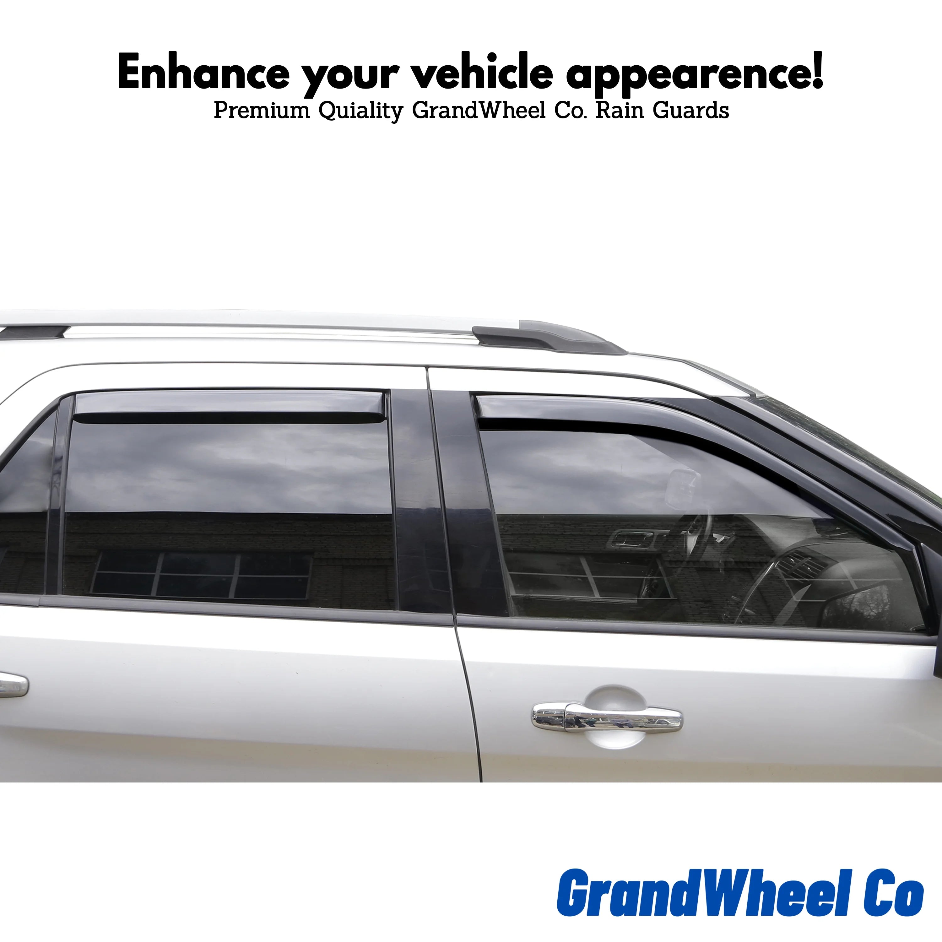 Smoke Tinted In-channel Side Window Vent Visor Deflectors Rain Guards 2pcs M6254