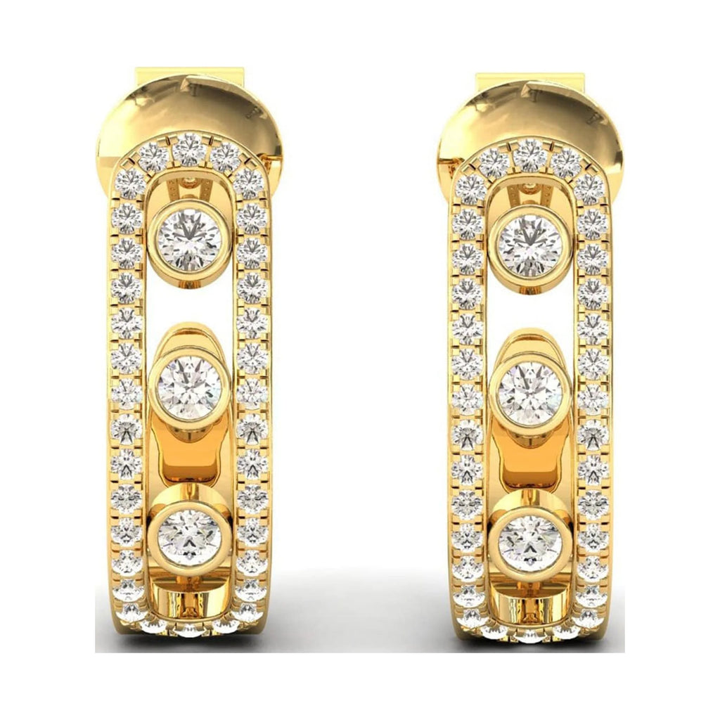 18k Gold Hoop Earrings K444133