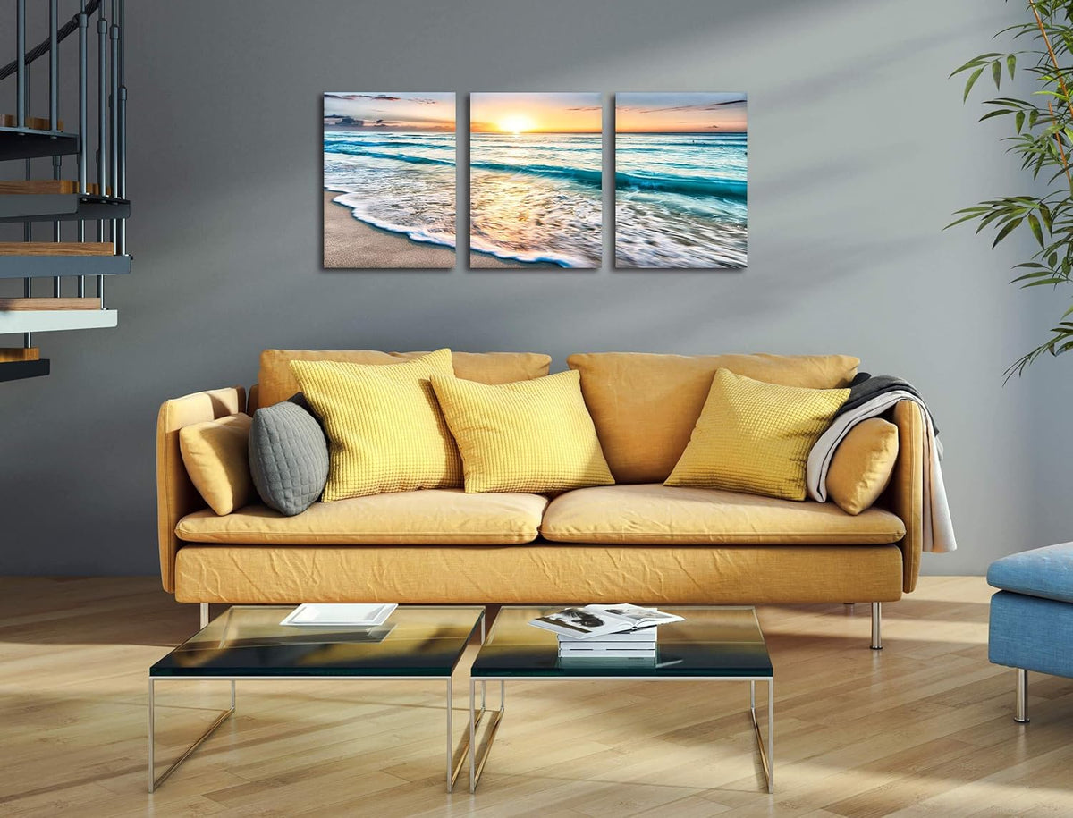 Framed Canvas Wall-Art Oil Painting 12x16inchx3pcs U24177