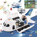 Alloy Metal Construction Toy Airplane Set with Play Mat W788132