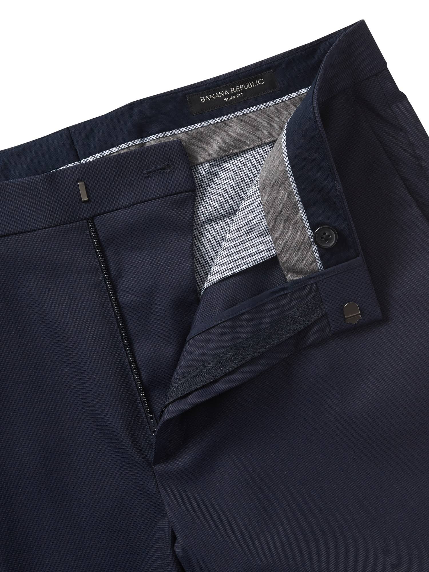 Navy Slim Stretch Cotton Pant 38W 32L Y110