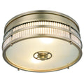 2-Light Flush Mount Burnished Brass R178