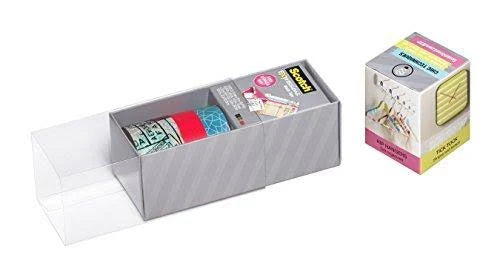 Neon Pink Washi Tape, 3 Rolls with Storage Box D3438