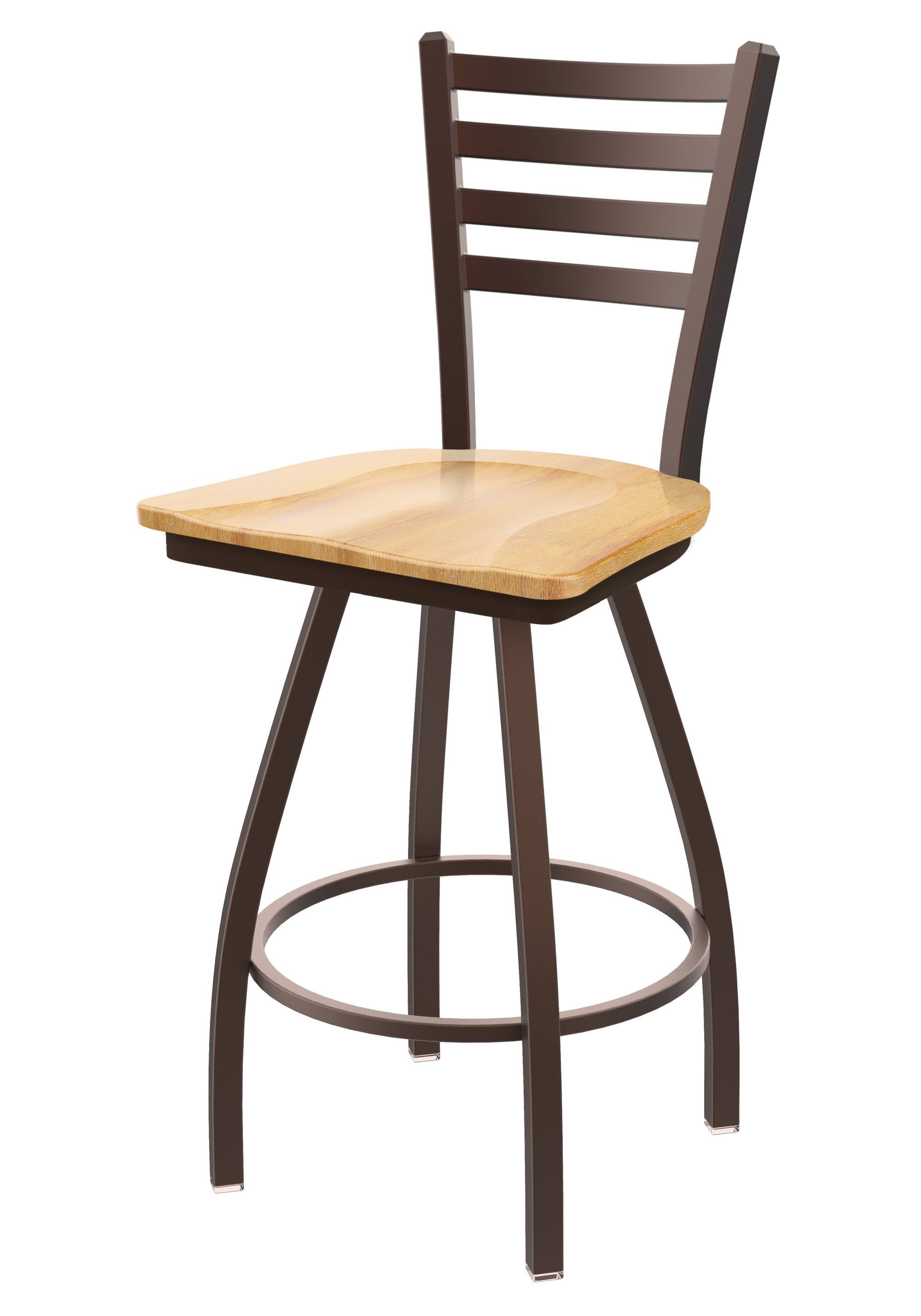 Bronze Swivel Stool with Natural Maple Seat U2128