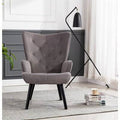 Silvery Gray Velvet Accent Chair A431878