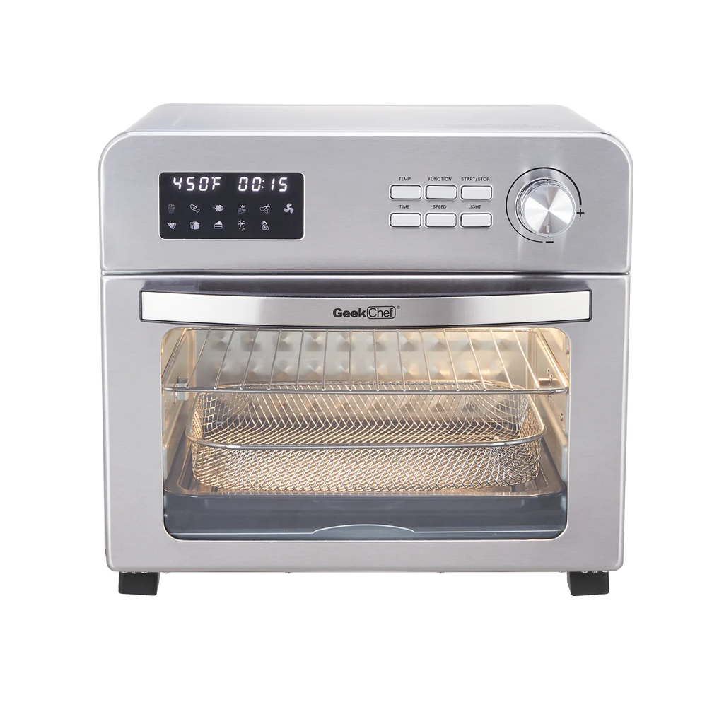 6-in-1 Air Fryer Toaster Oven, 24 Quart LCD Countertop Convection Airfryer with Rotisserie and Dehydrator M68460