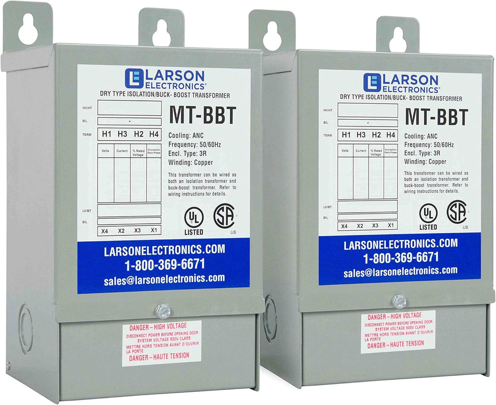 3 Phase Delta Buck/Boost Step-Up Transformer 208V Primary 222V Secondary 9.38 Amps 50/60Hz J2676