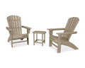 Vintage Sahara 3-Piece Curveback Adirondack Chair Set A1762