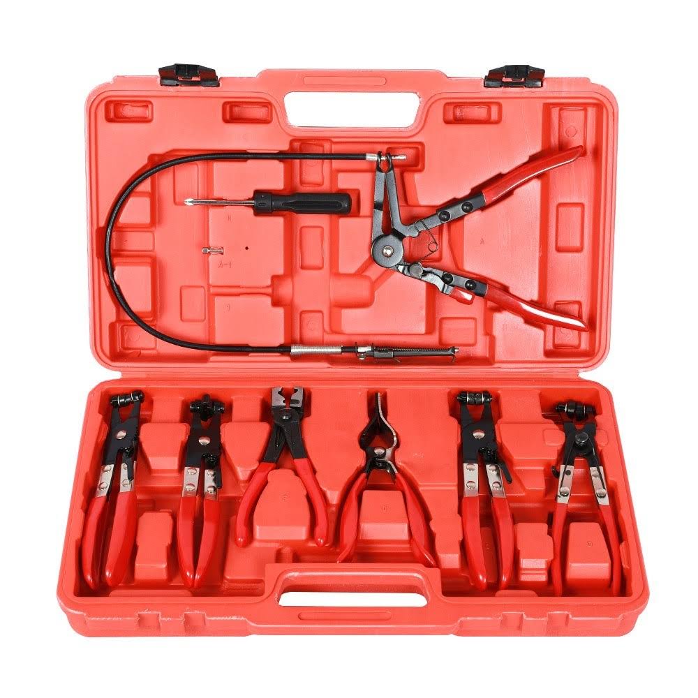 9pcs Flexible Hose Clamp Pliers Set with Long Reach Wire Removal Hand Tools M5954