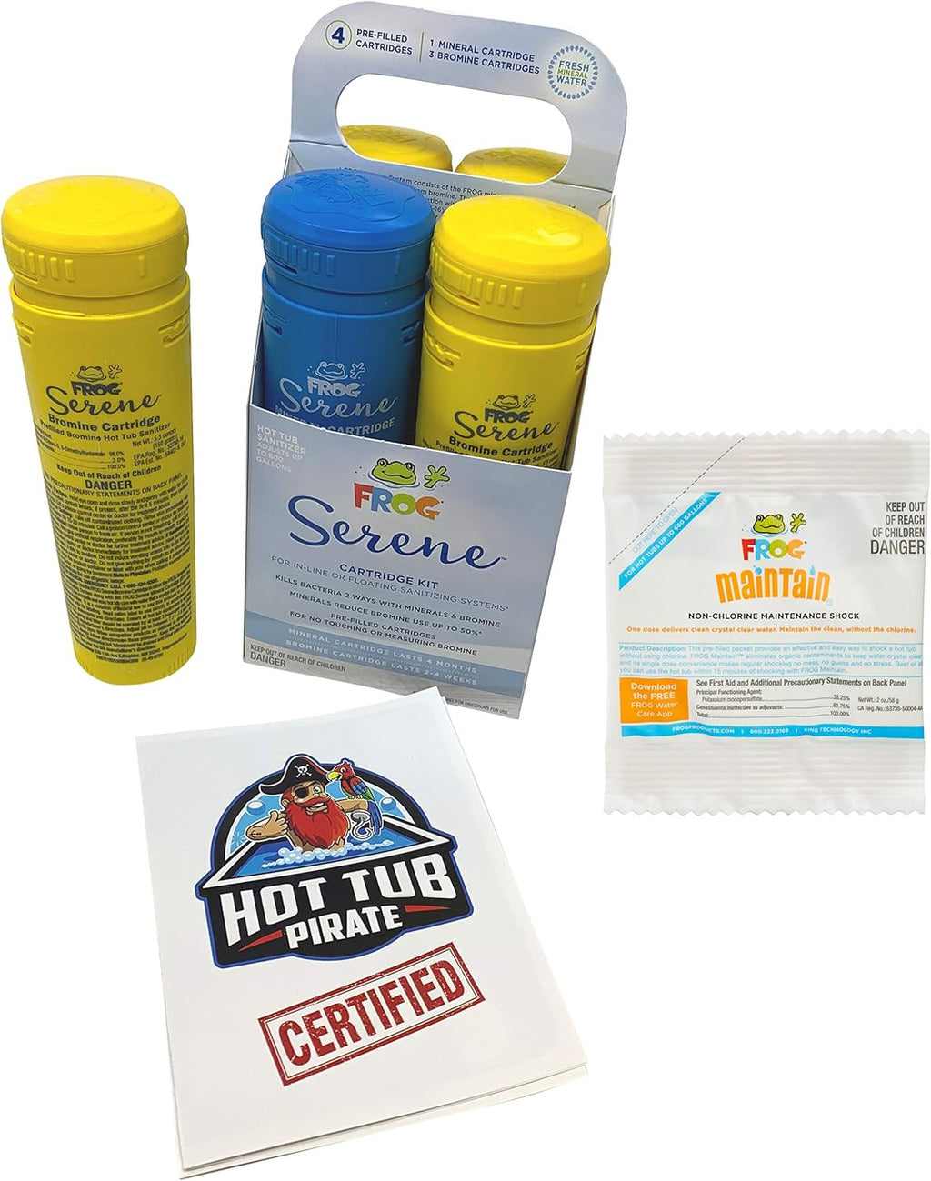 SPA FROG Replacement Cartridges 5 Pack – 4 Bromine / 1 Mineral Cartridge Kit P320486