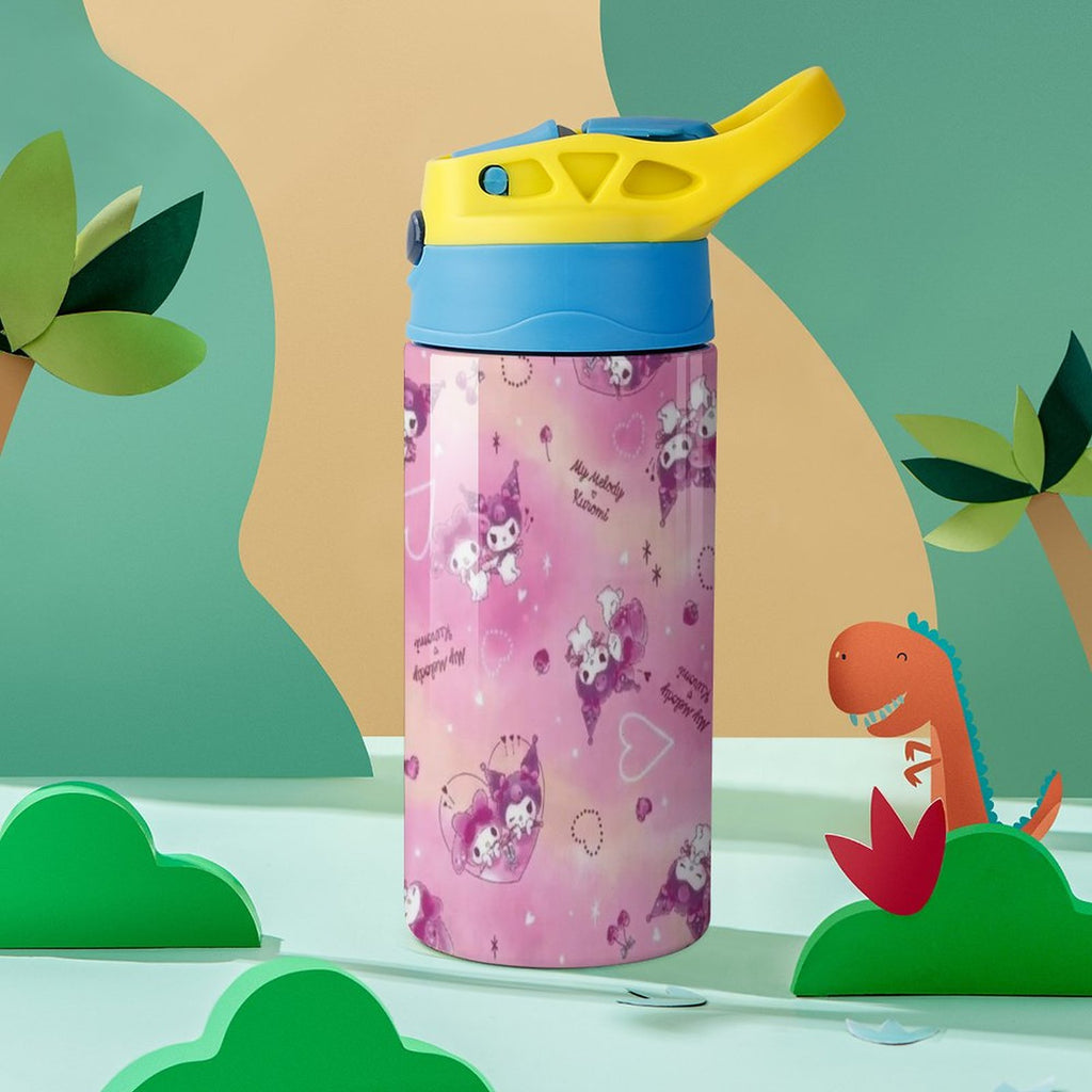 Cartoon Children's Vacuum Insulated Stainless Steel Water Bottle With Straw L581830