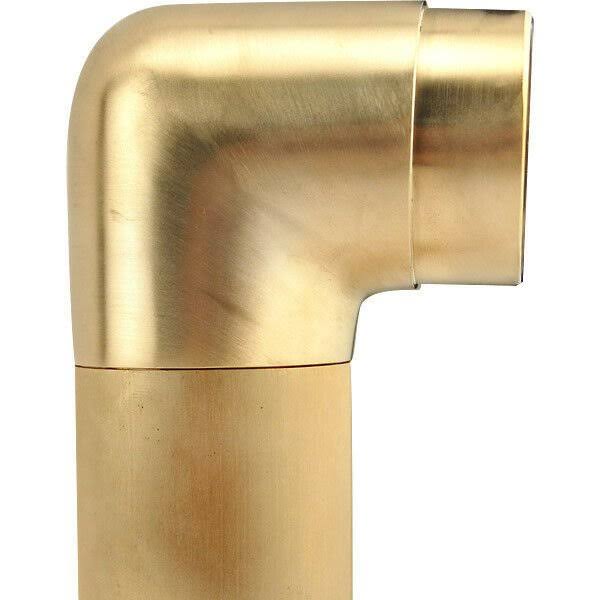 Satin Brushed Brass 90 Degree Flush Elbow Fitting P742721
