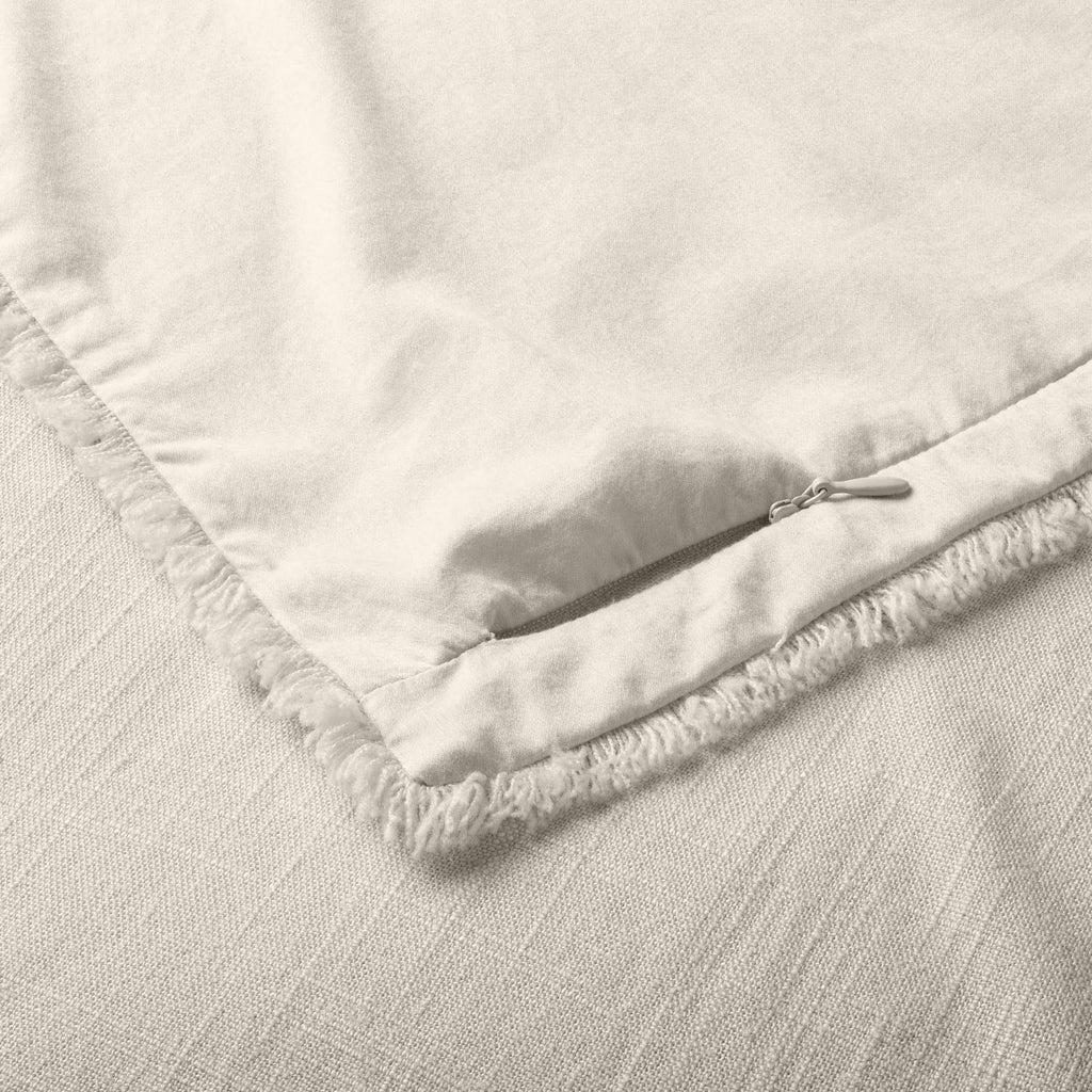 Natural Linen Blend Duvet Cover & Sham Set Z163