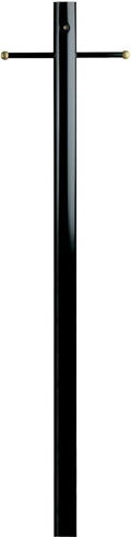 Black Finish Steel Lantern Post with Outlet and Dusk to Dawn Sensor Z740