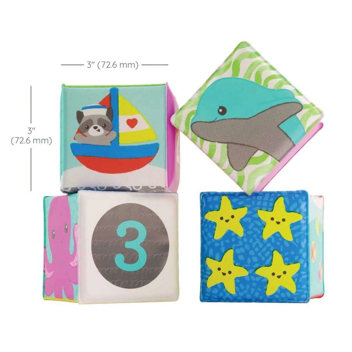 Multicolor Sea Animals Bath Blocks C86914